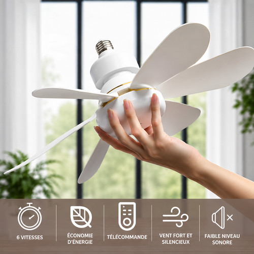 Ventilateur plafond ampoule - plafond,