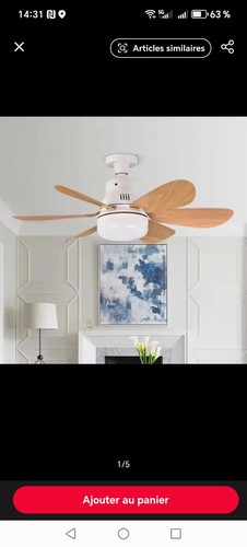 Ventilateur plafond led e27 - plafond,